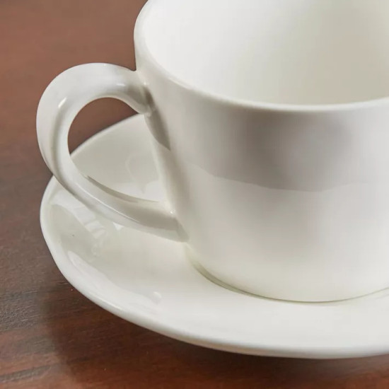 طقم اكواب مع صحون للشاي والقهوة والإسبريسو 6 قطع 170 مل