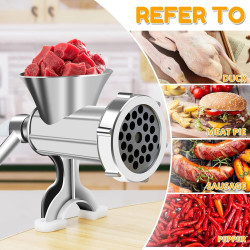 Aluminum meat grinder, size 8