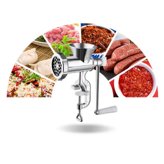Aluminum meat grinder, size 10