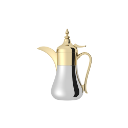 Regal Stainless Steel Coffee Pot, Silver/Gold, 1.0 Liter
