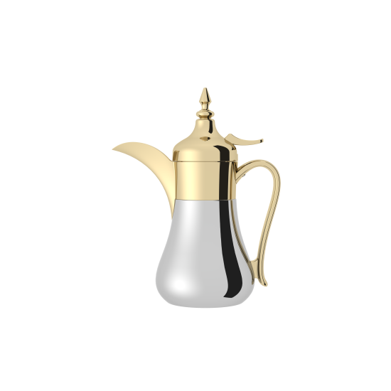 Regal Stainless Steel Coffee Pot, Silver/Gold, 0.70 Liter