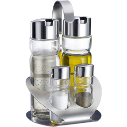 طقم زجاجات توابل وزيت للمطبخ 5 قطع