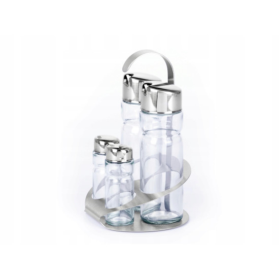 طقم زجاجات توابل وزيت للمطبخ 5 قطع