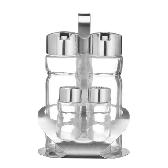 طقم زجاجات توابل وزيت للمطبخ 5 قطع