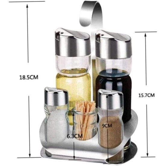 7-Piece Kitchen Spice and Oil Bottle Set