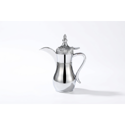 دلة قهوة استانلس ستيل فضي فاخرة 1 لتر