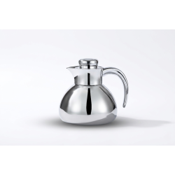 دلة قهوة استانلس ستيل فضي فاخرة 1 لتر