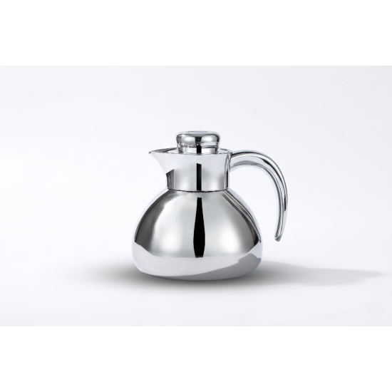 دلة قهوة استانلس ستيل فضي فاخرة 0.6 لتر