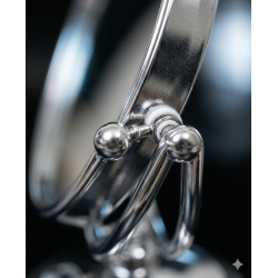 مراية دائرية ذات وجهين - مرآة عادية + مرآة مكبرة 15 سم