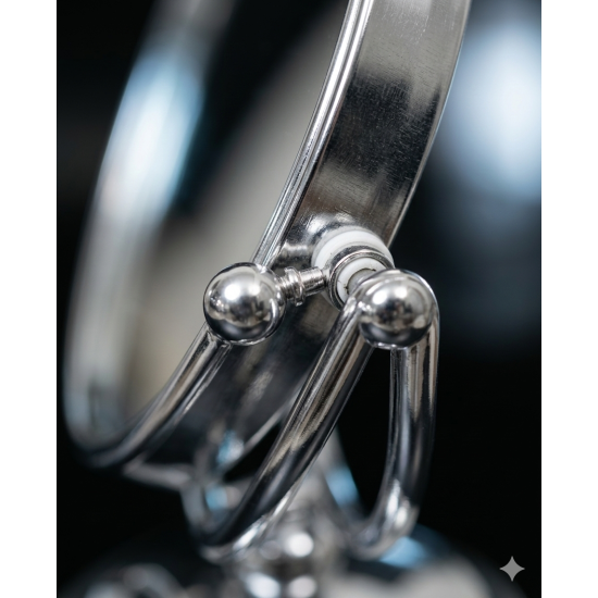 مراية دائرية ذات وجهين - مرآة عادية + مرآة مكبرة 15 سم