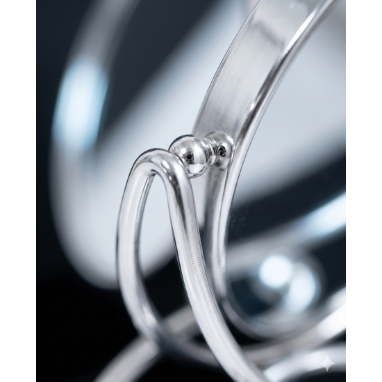 مراية دائرية ذات وجهين - مرآة عادية + مرآة مكبرة 15 سم