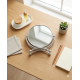 مراية دائرية ذات وجهين - مرآة عادية + مرآة مكبرة 15 سم