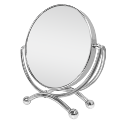 مراية دائرية ذات وجهين - مرآة عادية + مرآة مكبرة 15 سم