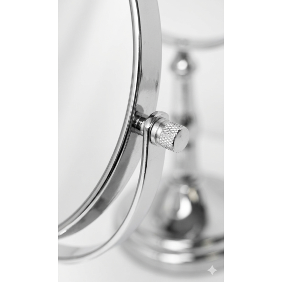 مراية دائرية ذات وجهين - مرآة عادية + مرآة مكبرة 15 سم