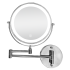 مراية دائرية حائط ذات وجهين مع ليد - مرآة عادية + مرآة مكبرة 20 سم