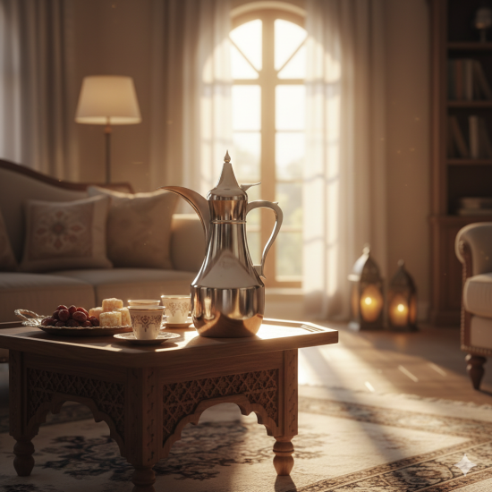 دلة قهوة من ريسا استانلس ستيل فضي فاخرة 1 لتر