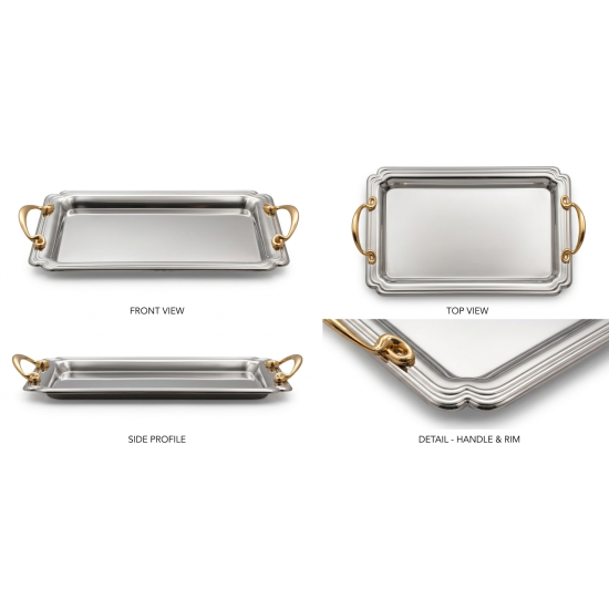 طقم صواني تقديم مشروبات استانلس ستيل – 3 قطع طقم صواني تقديم مشروبات استانلس ستيل – 3 قطع