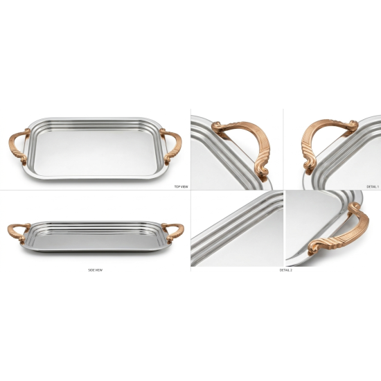 طقم صواني تقديم مشروبات استانلس ستيل – 3 قطع طقم صواني تقديم مشروبات استانلس ستيل – 3 قطع