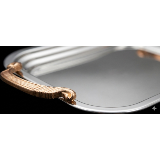 طقم صواني تقديم مشروبات استانلس ستيل – 3 قطع طقم صواني تقديم مشروبات استانلس ستيل – 3 قطع