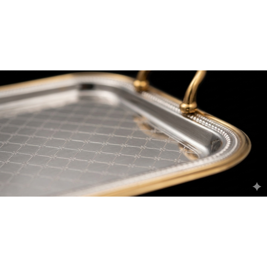 طقم صواني تقديم مشروبات استانلس ستيل – 3 قطع طقم صواني تقديم مشروبات استانلس ستيل – 3 قطع