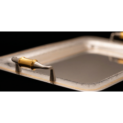 صينية تقديم مشروبات استانلس ستيل - صغير