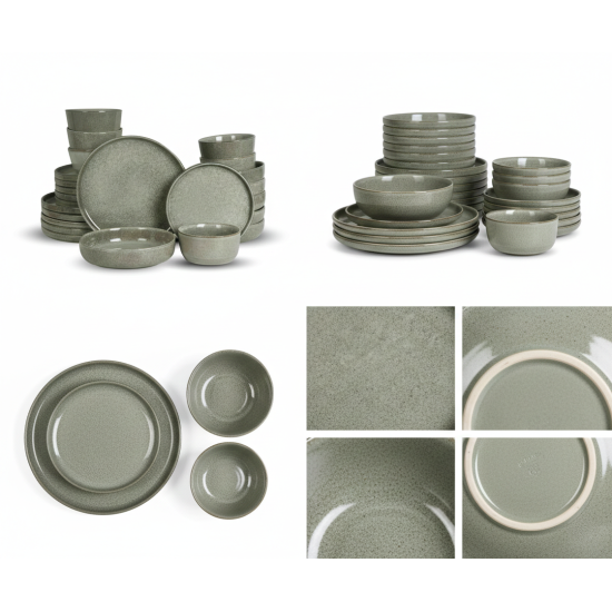 طقم سفرة عشاء خزفي من ريسا 24 قطعة أخضر طقم سفرة عشاء خزفي من ريسا 24 قطعة أخضر