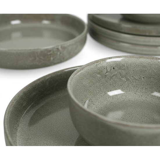 طقم سفرة عشاء خزفي من ريسا 24 قطعة أخضر طقم سفرة عشاء خزفي من ريسا 24 قطعة أخضر