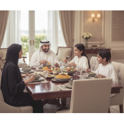 طقم سفرة عشاء خزفي من ريسا 24 قطعة أخضر