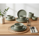 طقم سفرة عشاء خزفي من ريسا 24 قطعة أخضر طقم سفرة عشاء خزفي من ريسا 24 قطعة أخضر