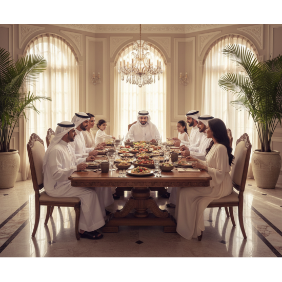 طقم سفرة عشاء خزفي من ريسا 30 قطعة بني