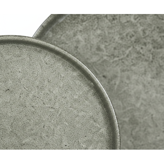 طقم سفرة عشاء خزفي من ريسا 30 قطعة اخضر زيتي