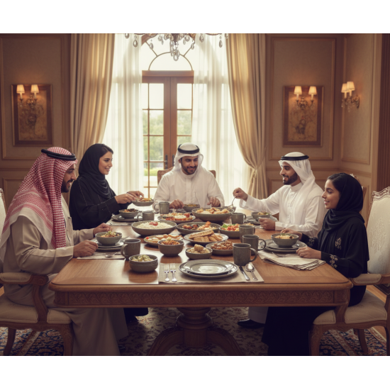 طقم سفرة عشاء خزفي من ريسا 30 قطعة اخضر زيتي