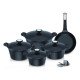 Neoflam Extrema Cookware Set, 9 Pieces, Black