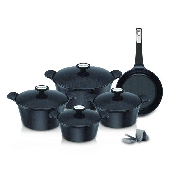 Neoflam Extrema Cookware Set, 9 Pieces, Black
