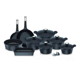 Korean pots set, 14 pieces, Extrema, black
