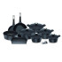 Korean pots set, 14 pieces, Extrema, black