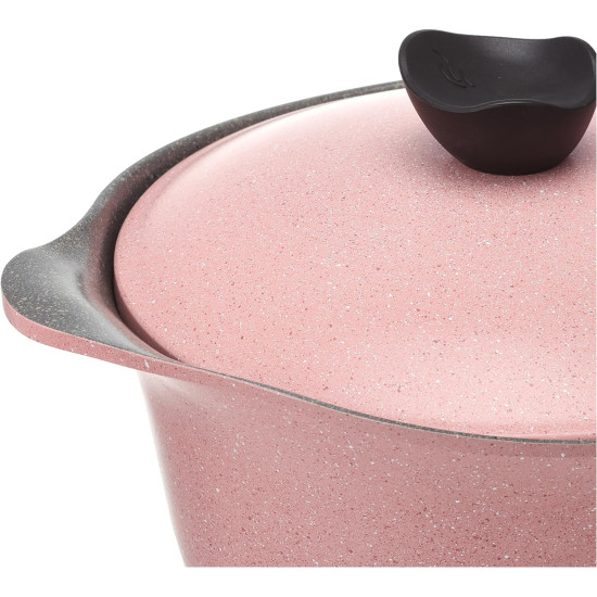 طقم قدور نيوفلام ايني مكون من 20 قطعة وردي