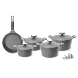 Neoflam Exterma pots set of 9 pieces, grey