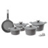 Neoflam Exterma pots set of 9 pieces, grey