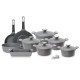 طقم قدور كوري اكسترما مكونة من 14 قطعة رمادي