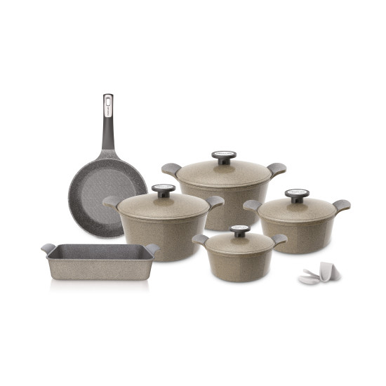 طقم قدور كوري اكسترما مكونة من 10 قطع بيج