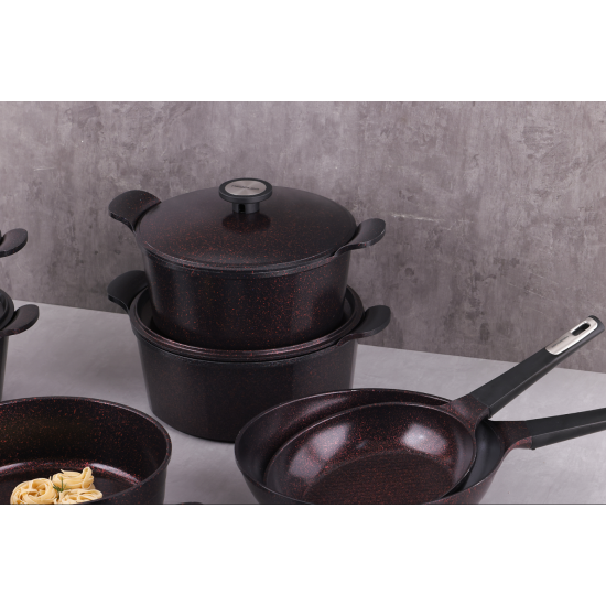 Korean Extrama granite cookware set of 14 pieces, purple
