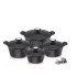 Korean pots set of 8 pieces, Extrem black