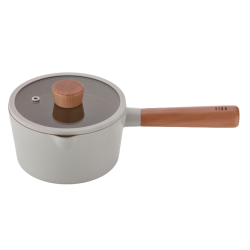 كسرول بغطاء زجاج كوري نيوفلام فيكا سعة 16 سم اوف وايت 