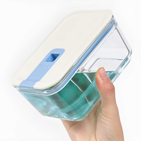 علب تخزين زجاج مستطيل من نيوفلام 2300 مل