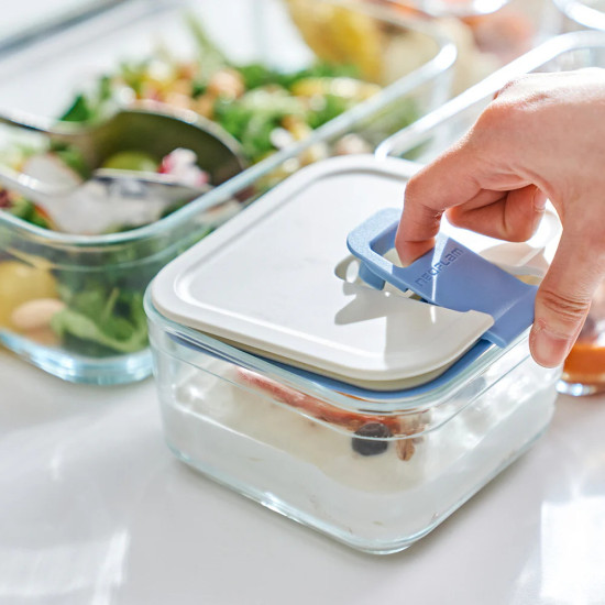 علب تخزين زجاج مربع من نيوفلام 1100 مل