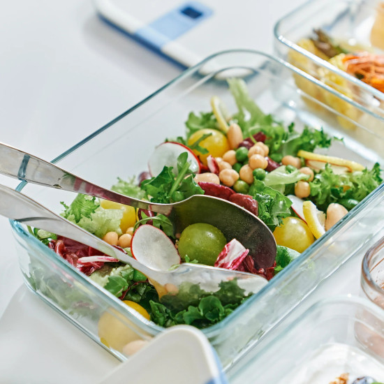 علب تخزين زجاج مستطيل من نيوفلام 2300 مل