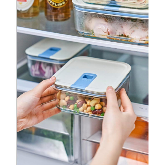 علب تخزين زجاج مربع من نيوفلام 1100 مل