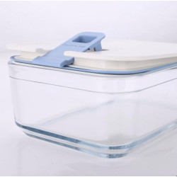 علب تخزين زجاج مستطيل من نيوفلام 1100 مل