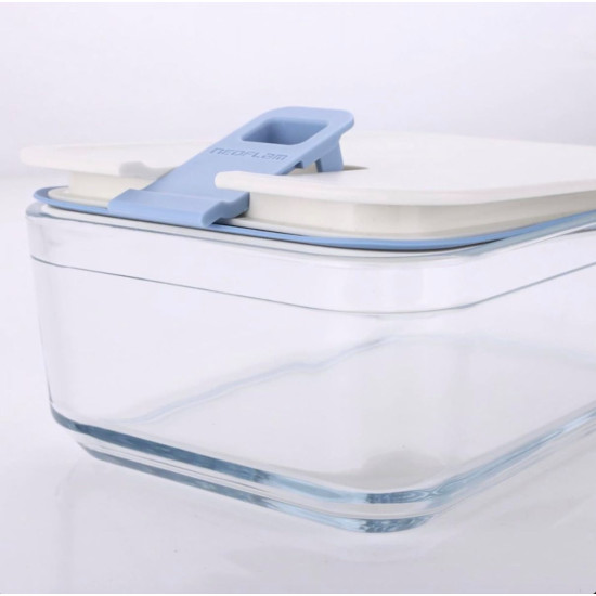 علب تخزين زجاج مستطيل من نيوفلام 2300 مل